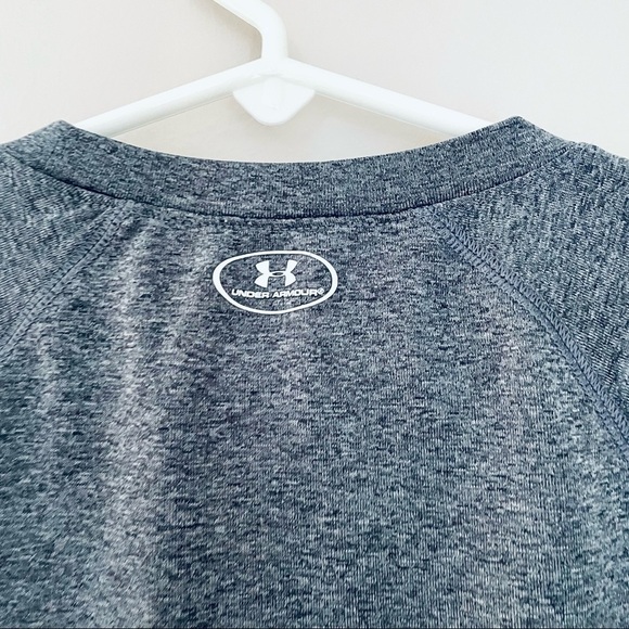 Under Armour Grey Heat Gear Short Sleeve Logo Tee 6 - Picture 6 of 9